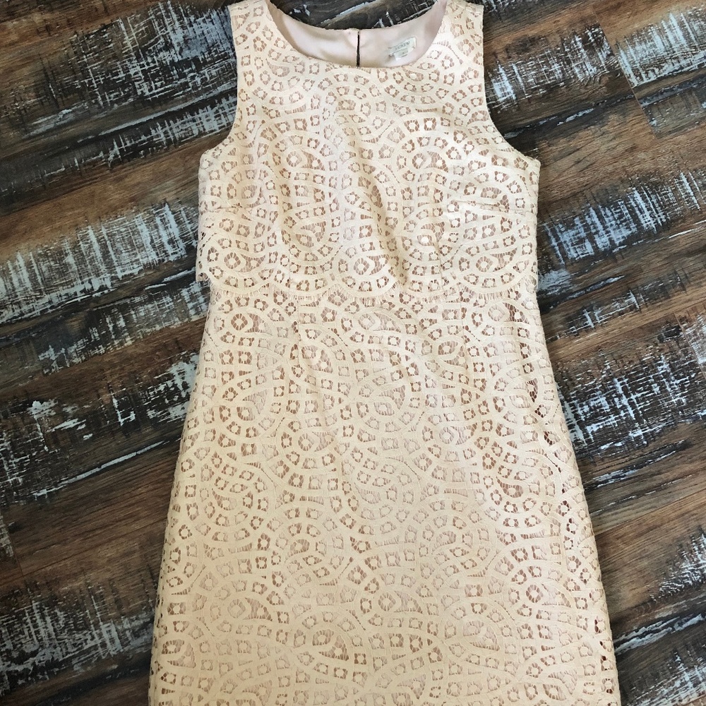 Jcrew cream, eyelet dress.  Size 4